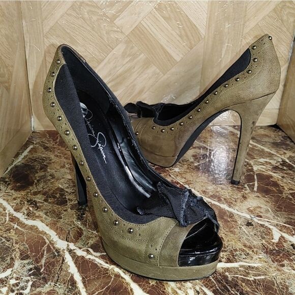 Jessica Simpson women's pumps heels shoes brown size 8b. 38 - Picture 1 of 8
